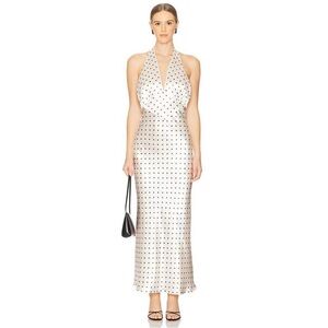 Bardot Citron Midi Dress in Ivory Spot